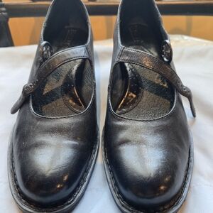 Born Black Mary Jane Leather Shoes 8.5